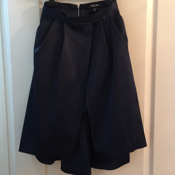 Dark navy blue formal semi-formal skirt - Picture 3 of 8